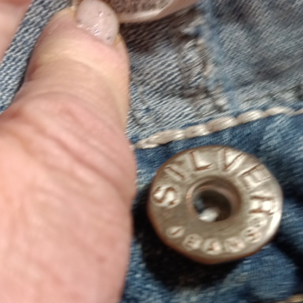 Womens Silver Y2K Jeans Blue Flare & Wide Leg Denim Distressed - Picture 4 of 13